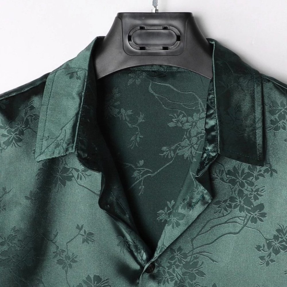 Dark Green Mens Shirt - Picture 5 of 8